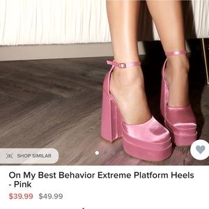 Platform Heels Pink